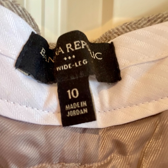 Banana Republic Factory Herringbone Wool Wide Leg Pants - Picture 3 of 5